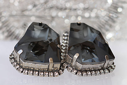 Jean Paul Gaultier Necklace, Gray Necklace, Evening Rebeka Necklace, Avant Garde Jewelry, Asymmetric Pendant, Artist Statement Necklace