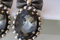 GRAY NECKLACE, Grey Metallic Necklace, Rebeka Necklace, high end necklace Statement Ribbon Necklace, Unique Jewelry, Jean Paul Gaultier