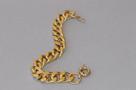 Gold-plated gold Gourmet Bracelet for men-Classic, unisex, men's gourmet,Thick gourmet chain bracelet, Unisex woven bracelet, Women jewelry