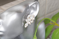 CRYSTAL BRIDAL EARRINGS, Clear Crystal Earrings,Cluster Droplet,White Earrings, Crystal From Rebeka ,Wedding Drop Earrings For Bride