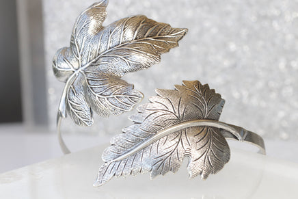 LEAF BRACELET, Upper Arm Bracelet, Bridal Gold bracelet, Leaves Bracelet, Monstera Armlet, Statement Cuff, Silver Bracelet, Ethnic Jewelry