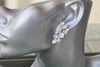 Bridal Opal earrings, White Opal Crystal earrings, Opal Wedding jewelry,Cluster Large Stud earring,Rebeka Unique Earring,Art Deco Earring