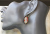 CAMEO EARRINGS, Red And Black Cameo Earrings, Red Ruby Earrings, Romantic Earrings, goth earrings, Retro Jewelry, Jet Rebeka Drop Earring