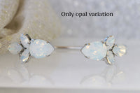 Opal crystal Bracelet, bridesmaid jewelry gifts, Rebeka Bracelet, Bride white opal Bracelet, Bridal jewelry,Wedding Cuff Bracelet Earring