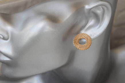 ROSE GOLD HOOPS, Minimalist Earrings, Textured Earrings, Delicate Studs, Bridal Classic Jewelry, Elegant Earrings For Woman, Work Earrings