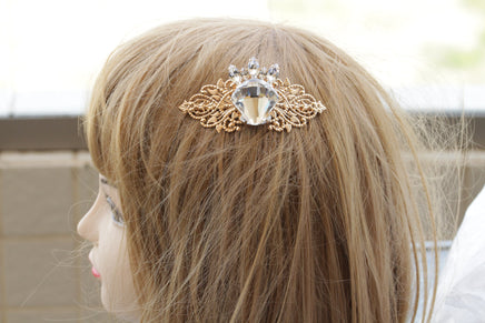 CRYSTAL HAIR Comb, Bridal Hair Comb, Rhinestone Hair Comb, Statement Rebeka, Wedding Hair Accessories, Shell Combs,Rose Gold Hair Jewelry