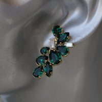 Dark Green Crystal earrings