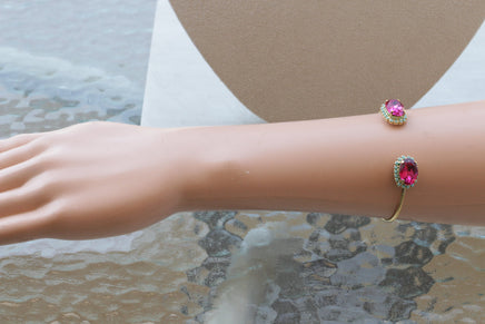 RED BLUE BRACELET, Red Garnet Turquoise Adjustable Bracelet,Rebeka Bracelet,Open Cuff Bracelet,Anniversary Wife Gift,Bridal Ruby Bracelet