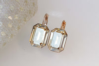 STUNNING CHAMPAGNE EARRINGS, Rebeka Earrings, Bridesmaid Earrings, Champagne Diamond Earrings, Bridal Rose Gold Earrings, Classic Jewelry