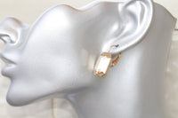 STUNNING CHAMPAGNE EARRINGS, Rebeka Earrings, Bridesmaid Earrings, Champagne Diamond Earrings, Bridal Rose Gold Earrings, Classic Jewelry