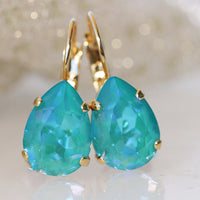 Blue Lagoon Earrings, Blue Lagoon Drop Earrings, Bridal Blue Earrings, Bridesmaids Set of 7, Turquoise Rebeka Earrings,Minimalist Earring