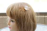 CRYSTAL HAIR Comb, Bridal Hair Comb, Rhinestone Hair Comb, Statement Rebeka, Wedding Hair Accessories, Shell Combs,Rose Gold Hair Jewelry