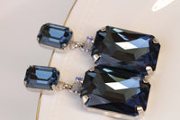NAVY BLUE EARRINGS, Statement Earrings, Rebeka Earrings, Bridal Dark Blue Earrings, Blue Navy Drop Earrings,Wedding Earrings,Woman's Gift