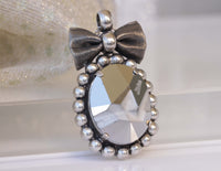 GRAY NECKLACE, Grey Metallic Necklace, Rebeka Necklace, high end necklace Statement Ribbon Necklace, Unique Jewelry, Jean Paul Gaultier