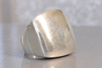STATEMENT SILVER RING, Big ring, Unisex ring, Silver Sterling Ring For Man, Extra Large Silver Ring Gift, Classic Ring, Womens Signet Ring