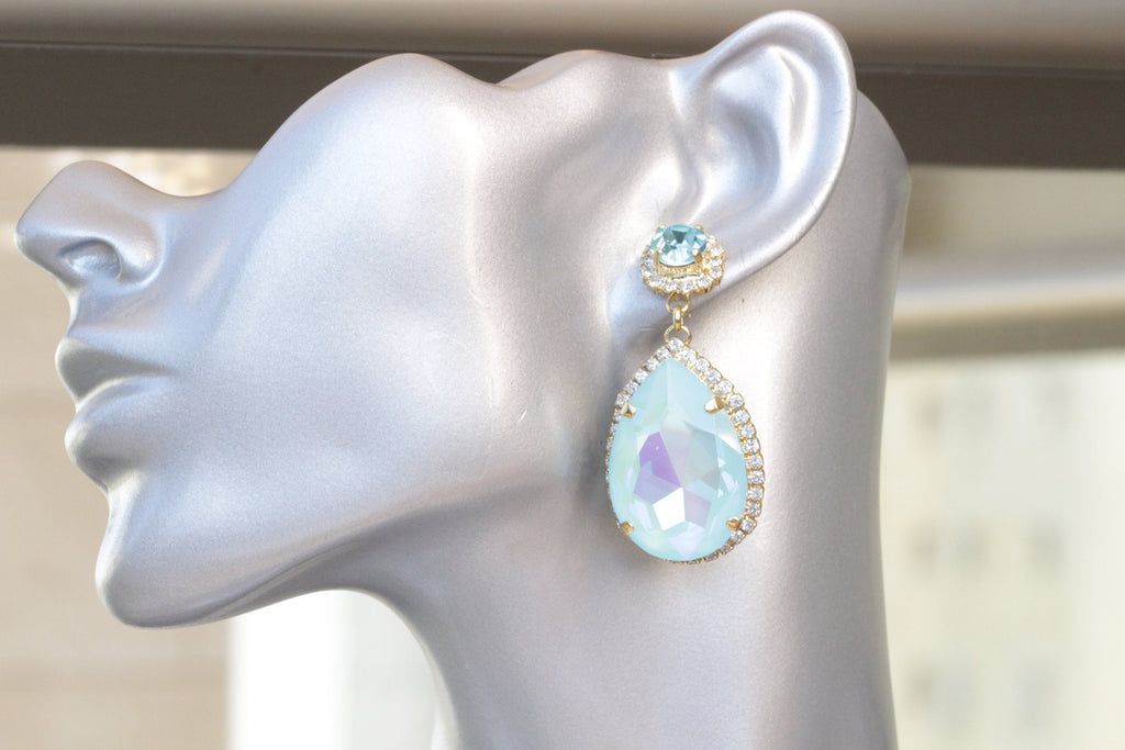 Light blue hot sale teardrop earrings