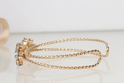 CRYSTAL WEDDING Bracelet, Rebeka Bridal Bracelet, Rhinestone Cuff Bracelet,Bridesmaid Gift, Clear Evening Bracelet, Vintage Style Looking