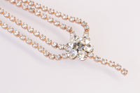 WEDDING CRYSTAL NECKLACE,Rebeka Bridal Necklace, Bridal Jewelry, Delicate Woman Necklace, Bride Rose Gold Necklace,Flower Bridal Necklace