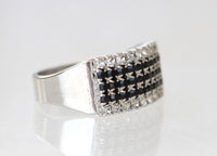 BLACK Rebeka RING, Pave Crystal Ring, Rebeka Crystals Ring, Signet Ring, Woman's Ring, Gift For Her, Black Friday Sale, Black Evening