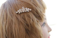 OPAL HAIR Comb, Bridal Hair Comb, White Opal headpiece, Crystals of Rebeka Accessories, Leaf Hair Comb,Wedding Hair Jewelry,Small Comb