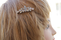 DUSTY BLUE  HAIR Comb, Bridal Hair Comb, Light Blue headpiece,Blue Shade Rebeka, Leaf Hair Comb,Wedding Hair Jewelry,Bridesmaid Comb Gift