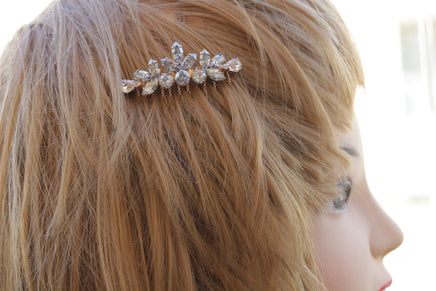 DUSTY BLUE  HAIR Comb, Bridal Hair Comb, Light Blue headpiece,Blue Shade Rebeka, Leaf Hair Comb,Wedding Hair Jewelry,Bridesmaid Comb Gift