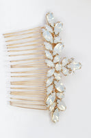 OPAL HAIR COMB,Rebeka Hair Comb, Rose Gold Hair Comb, Wedding Gift, Statement Hair care, Best Woman Accessories, White opal Hair Jewelry