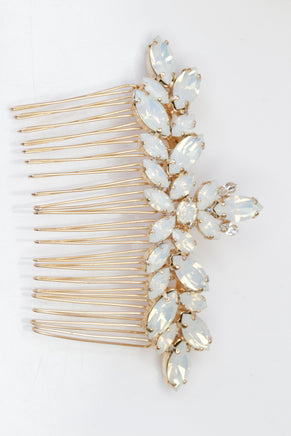 OPAL HAIR COMB,Rebeka Hair Comb, Rose Gold Hair Comb, Wedding Gift, Statement Hair care, Best Woman Accessories, White opal Hair Jewelry