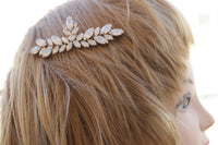 OPAL HAIR COMB,Rebeka Hair Comb, Rose Gold Hair Comb, Wedding Gift, Statement Hair care, Best Woman Accessories, White opal Hair Jewelry