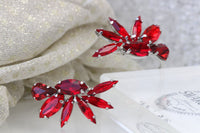 RUBY RED BRACELET, Rebeka Bracelet, Cuff Bracelet, Rebeka Gemstone Woman's Bracelet, Wife Bracelet, Bridal Bracelet, Gift For Her,