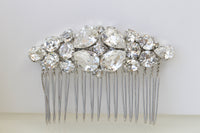 WHITE CRYSTAL HAIR Comb,Bridal Hair Comb,Rhinestone Hair Comb,Delicate Rebeka Accessories Bridesmaid,Wedding Hair Piece, Decorative Combs