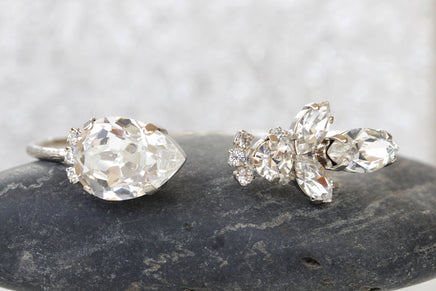 CRYSTAL BRIDAL EARRINGS, Rhinestone Wedding Earrings,  Rebeka Crystal Earrings,Formal Jewelry Set For Bride, Bridesmaid Drop Earrings