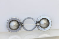 AQUAMARINE BROOCH, Light Blue Dresses Brooch, Oblong Brooch, Large Brooch, Blue Silver Rebeka clothing Brooch, Coat Pin,Mother's Day Gift