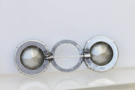 AQUAMARINE BROOCH, Light Blue Dresses Brooch, Oblong Brooch, Large Brooch, Blue Silver Rebeka clothing Brooch, Coat Pin,Mother's Day Gift