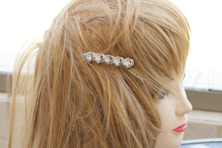HEART BOBBY PINS, Bridal Bobby Pin, Wedding Dusty Blue Hair Pins, Cocktail Hair Accessories, Rebeka Side Pin Clips, Decorative Hair Gift