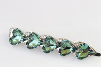 HEART BOBBY PINS, Bridal Bobby Pin, Wedding Emerald Hair Pins, Cocktail Hair Accessories, Rebeka Side Pin Clips, Decorative Hair Gift