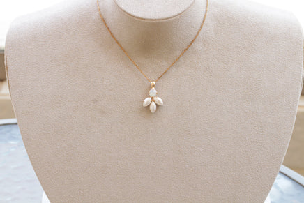 CLEAR CRYSTAL NECKLACE, Rhinestone Bridesmaid, Bridal Minimalist Necklace, Rebeka Crystal Necklace Earrings Set, Wedding Dainty Pendant