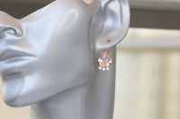 MORGANITE JEWELRY SET, Light Pink Necklace And Earrings, Wedding Rebeka Blush Bridal Matching Jewelry Set, Bridesmaid Full Wedding Set