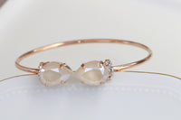 IVORY BRACELET, Nude Ivory Bracelet, Wedding Rebeka Cream Bridal Matching Jewelry Gift, Bridesmaid Ivory Earrings Bracelet Necklace Set