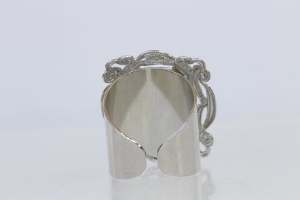 EMERALD STATEMENT EARRINGS, Dark Green Earrings, Rebeka Earrings, Antique Style, Big Drop Earrings, Filigree Jewelry,Emerald Cut Earrings