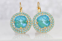 LAGOON earrings, Turquoise Rebeka jewelry, Blue Turquoise earrings gold, Bridal blue earrings, Something Blue For The Brides, Xmas Gift