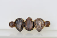 BROWN BROOCH, Brown Gold Brooch, Teardrop Brown Brooch, Gold And Brown Brooch, Elegant clothing Brooch, Mother's Day Small Gift, Sister Gift