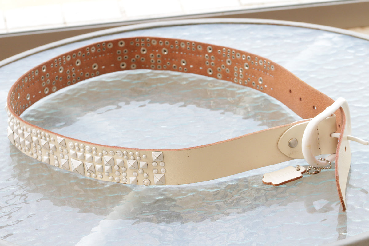 Leather Studded Belt - Shop at Rebekajewelry| Rebekajewelry display picture 1