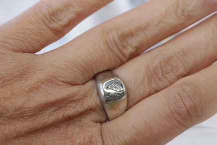 CAMEO SIGNET RING, Men's Coin Ring, Silver Sterling 925 Jewelry, Woman Ring, Unisex Ring, Unique Handmade Ring for Women,Rings for Men Gift