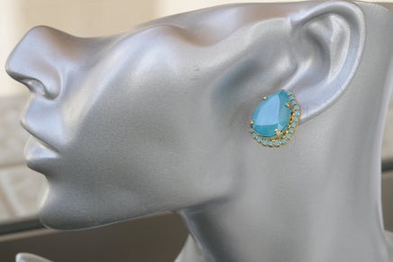 TURQUOISE EARRINGS, Turquoise Bridesmaid Earrings, Wedding Bridal jewelry, Rebeka Blue Earrings, Necklace Earrings Ring Jewelry Set,