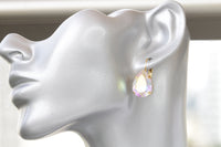 Bridal CRYSTAL Ab EARRINGS, Bridesmaid Earrings Set Gift, Rainbow Earrings, Rebeka Earrings, Dainty Wedding Jewelry Set,Teardrop Earrings