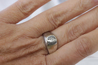CAMEO SIGNET RING, Men's Coin Ring, Silver Sterling 925 Jewelry, Woman Ring, Unisex Ring, Unique Handmade Ring for Women,Rings for Men Gift