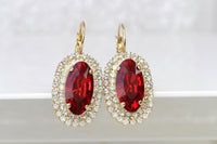 RED DROP EARRINGS, Red Ruby Bridal Earrings, Large Opal Red Coral Earrings, Big Leverback Earrings,Wedding Rebeka , Mother Of The Groom