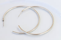 Oversized hoop earrings,  Extra large thin hoop earrings, 925 Sterling silver hoop earrings, Big hoop earrings, Silver hoops, Round earrings
