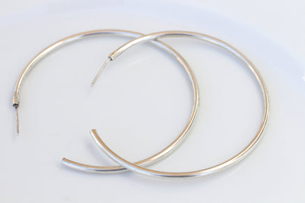 Oversized hoop earrings,  Extra large thin hoop earrings, 925 Sterling silver hoop earrings, Big hoop earrings, Silver hoops, Round earrings